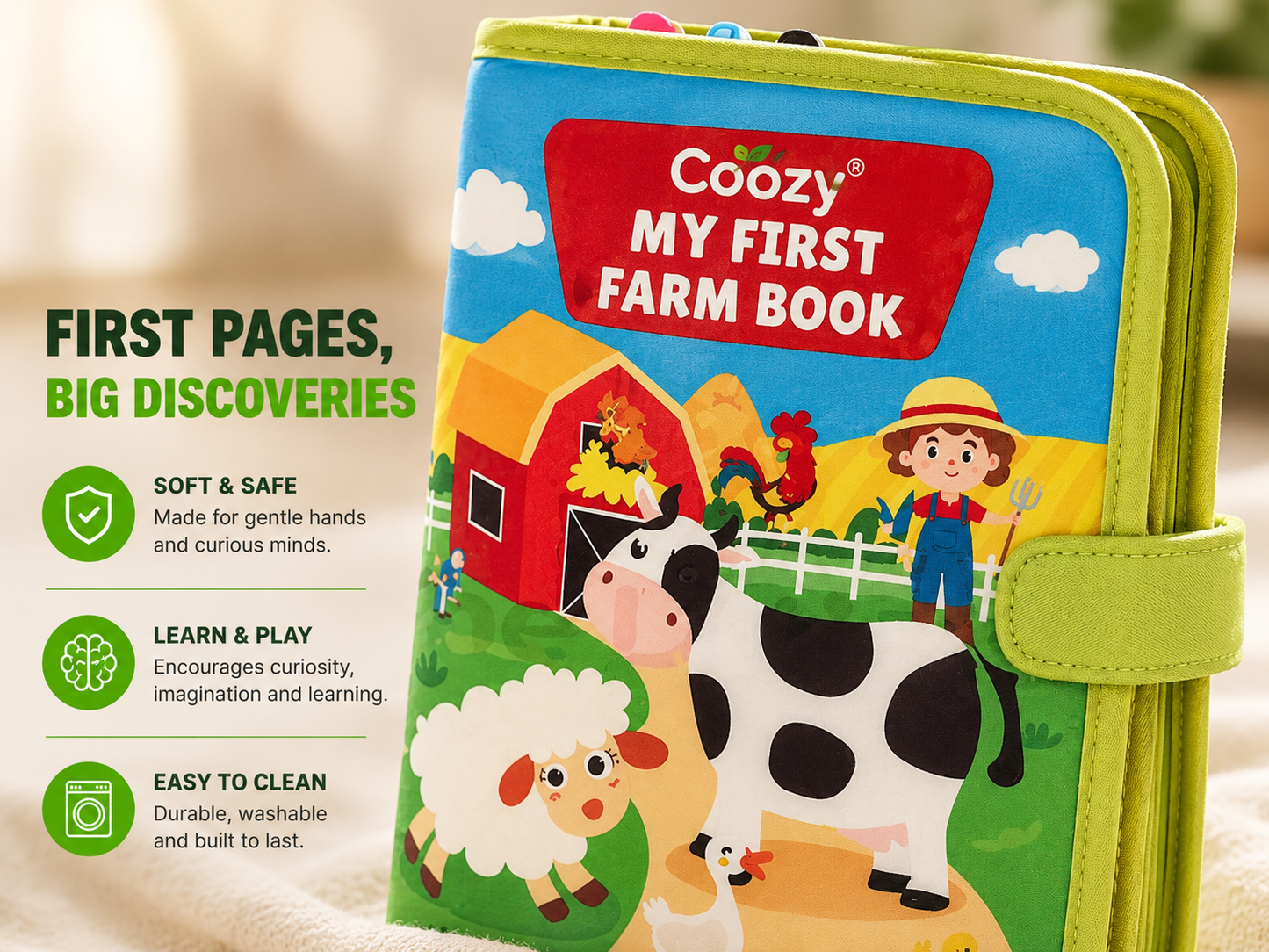 Multi-Page Felt Early Education Busy Book for Children